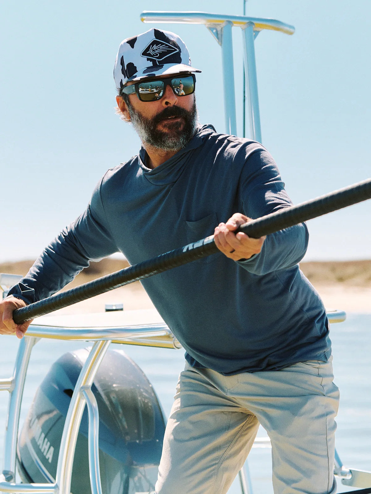 Men's Bamboo Lightweight Hoodie - Blue Fog